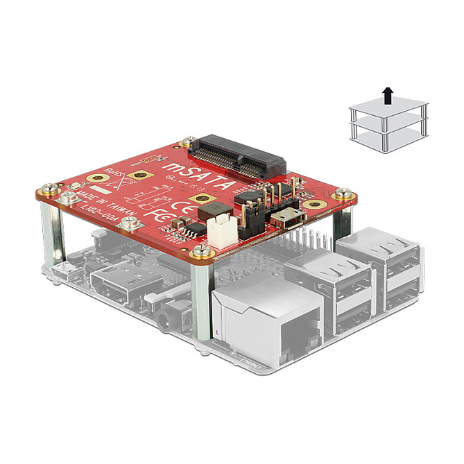 Konverter DELOCK 62689 Raspberry Pi USB 2.0 na mSATA-1