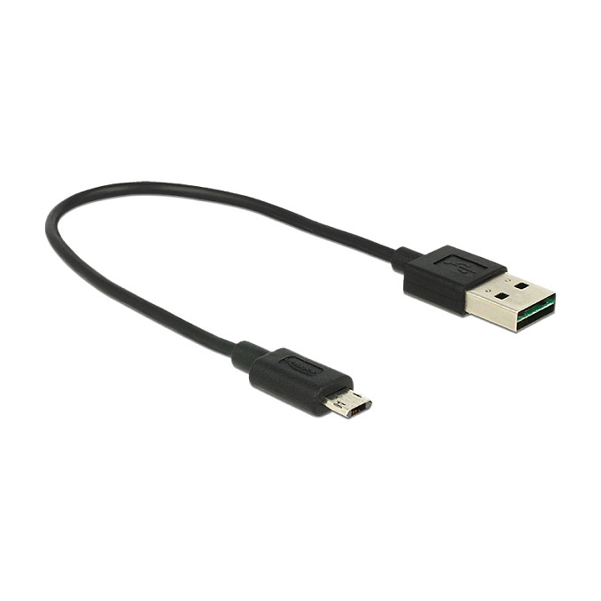 USB kabel DELOCK Easy-USB 2.0 A na Micro-B (obostrani konektori) 0.2m-1