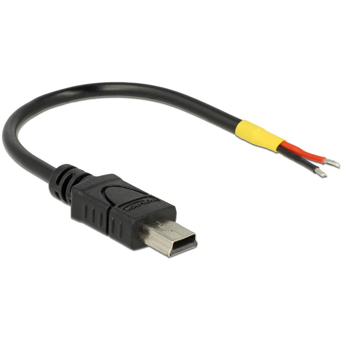 USB kabel DELOCK 83798 (USB 2.0 Mini-B na 2 otvorene žice, 10 cm, za napajanje)
