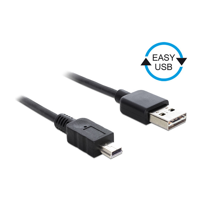 USB kabel DELOCK EASY-USB 2.0 A na Mini-B (0.5m, crni)-0