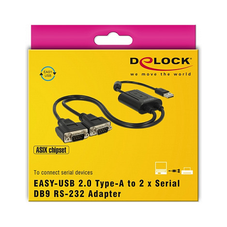 USB 2.0 na 2x Serijski RS-232 Adapter DELOCK 61425 (Prolific čipset, DB9 konektori)-5