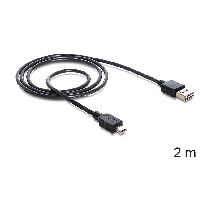 USB Kabel DELOCK Easy-USB 2.0 A na Mini-B (2m, 480 Mbps)