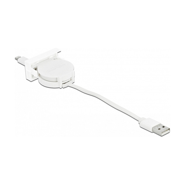 USB kabel modul DELOCK Easy 45 (USB-A na Lightning, na izvlačenje, 60 cm, bijeli)-0