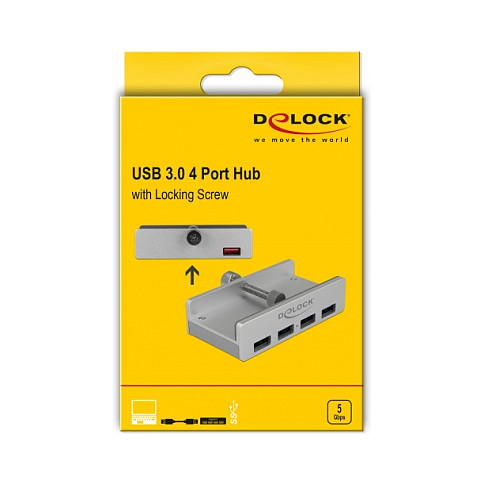 USB Hub DELOCK 4-portni 3.0 (metalno kućište, vijak za pričvršćivanje)-4