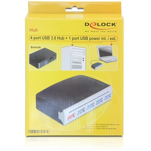 USB Hub DELOCK 61856 (4-portni, USB 3.0, dodatno napajanje)-1