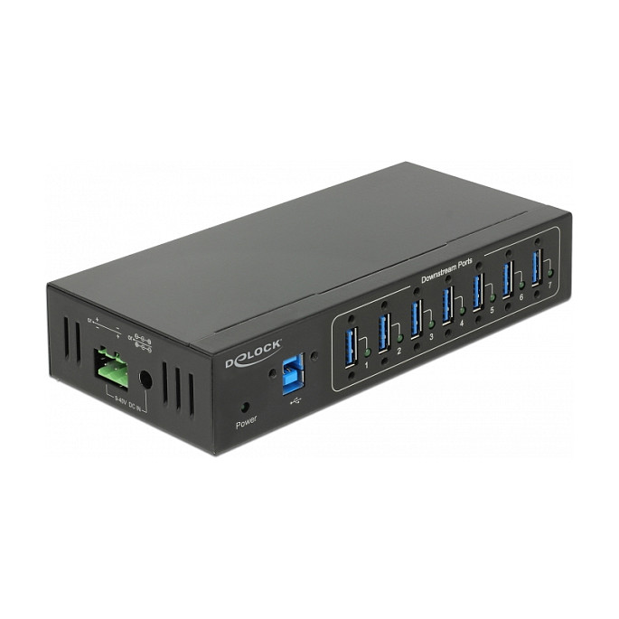 USB Hub DELOCK Industrial 7-portni (metalno kućište, 15 kV ESD zaštita)-0