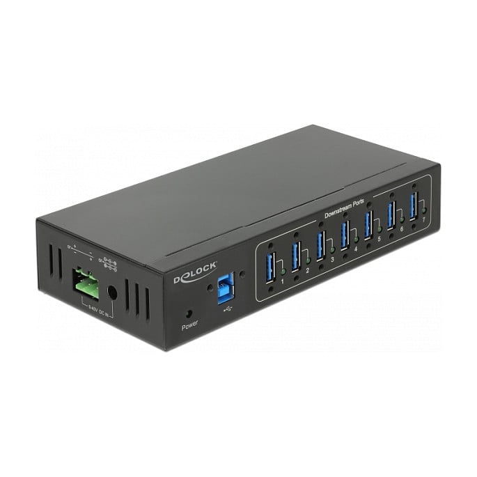 USB Hub DELOCK Industrial 7-portni (metalno kućište, 15 kV ESD zaštita)-0