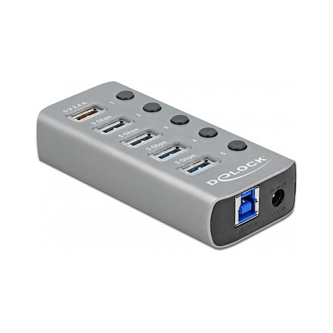 USB Hub DELOCK 64119 (4x USB-A 3.2, 1x USB-A brzo punjenje, 1x USB-C PD 3.0)-1