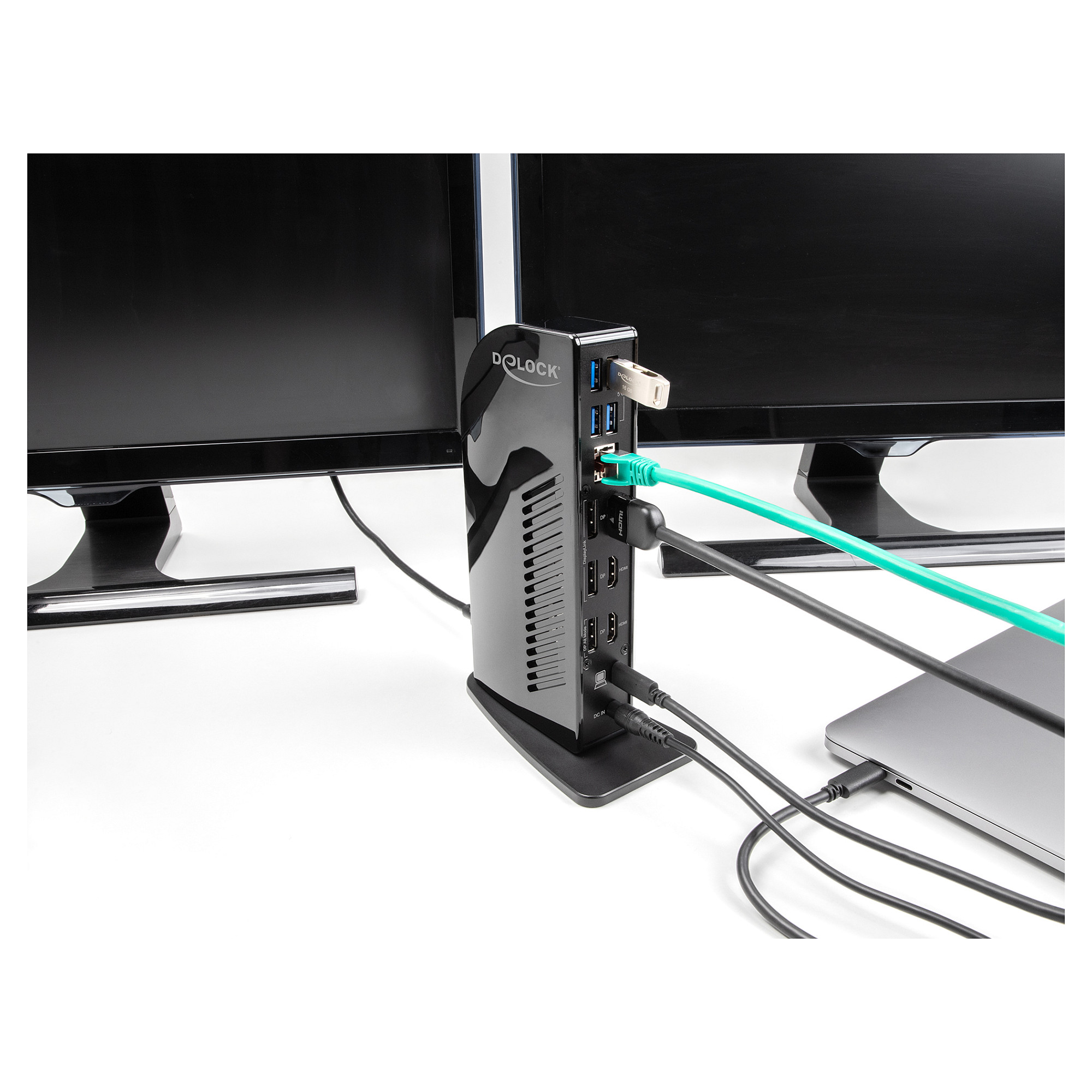 Docking stanica DELOCK 87751 USB-C Triple Display (DisplayLink 4K, 96W PD, LAN, SD)-3