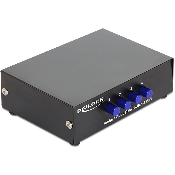Audio Video Preklopnik DELOCK 87695 (4-portni, RCA, dvosmjerni)