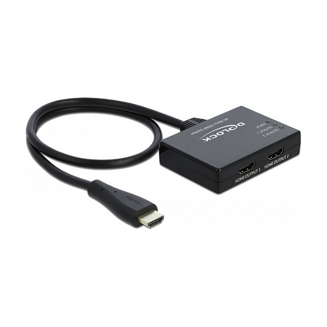 HDMI Splitter DELOCK 1x2 (4K 60Hz, HDR, HDCP 2.2)-0