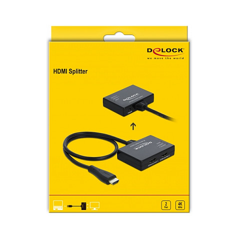 HDMI Splitter DELOCK 1x2 (4K 60Hz, HDR, HDCP 2.2)-2