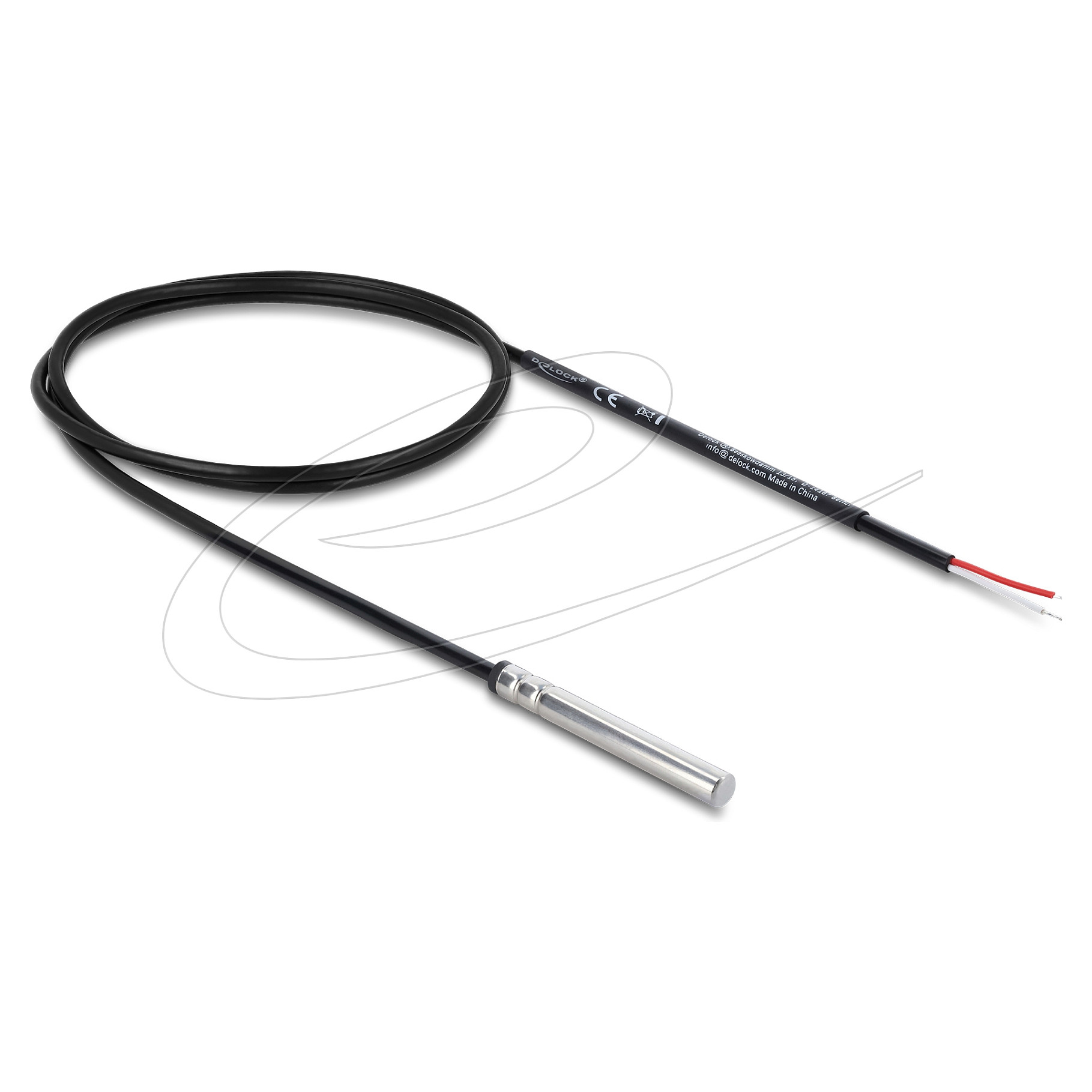 Senzor temperature DELOCK DS18B20 kabel 1 m (vodootporna sonda, -55 do 125 °C)-0