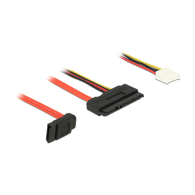 Kabel DELOCK 84852 SATA 6 Gb/s (7-pin Data + 4-pin Floppy Power na 22-pin SATA) 30 cm