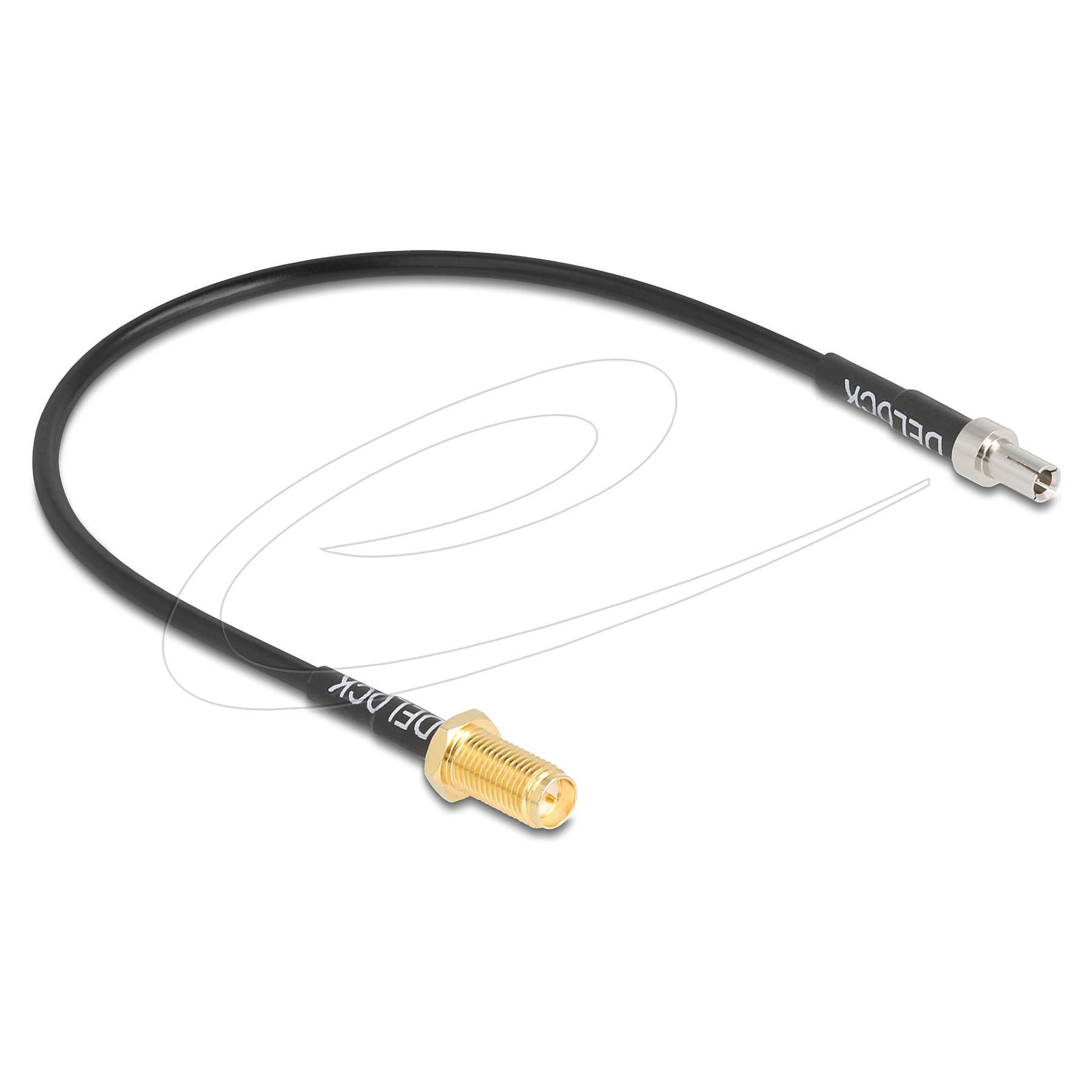 Antenski kabel DELOCK RP-SMA (ženski, za ugradnju) na TS-9 (muški) RG-174, 20 cm