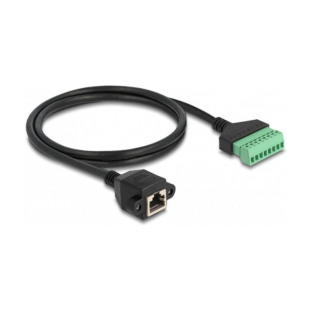Mrežni adapter DELOCK RJ45 Cat.6 na terminalni blok (1 m, za ugradnju, 2-dijelni)-0