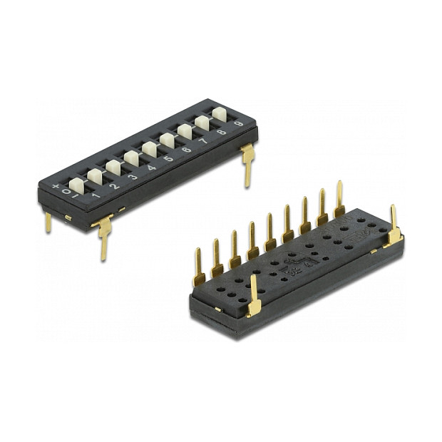 DIP prekidač DELOCK 66309 (2 pozicije, piano tip, raster 2.54 mm, 2 kom)-1