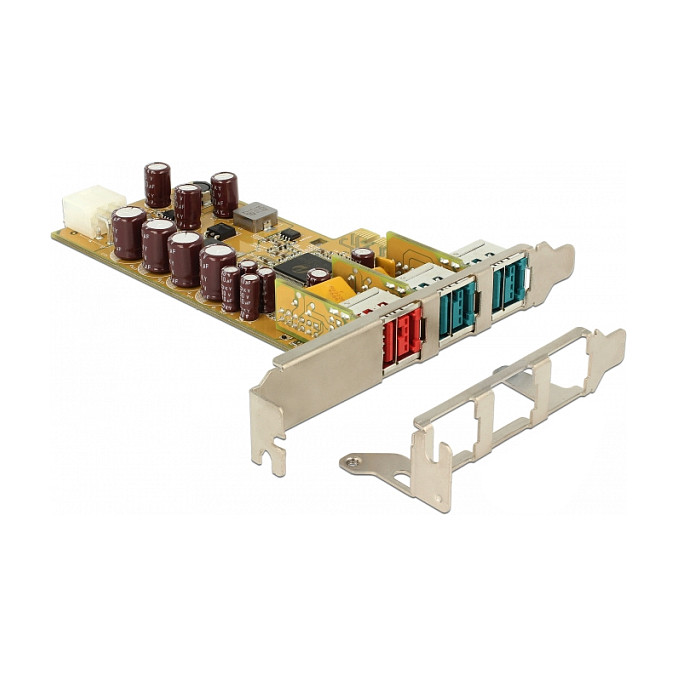 PCIe kartica DELOCK 89655 (2x PoweredUSB 12V, 1x PoweredUSB 24V, PCIe x1)