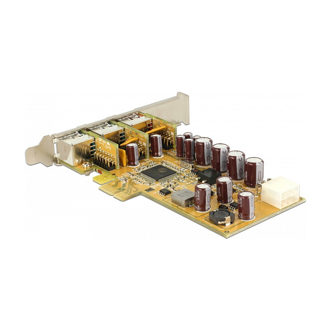 PCIe kartica DELOCK 89655 (2x PoweredUSB 12V, 1x PoweredUSB 24V, PCIe x1)-1