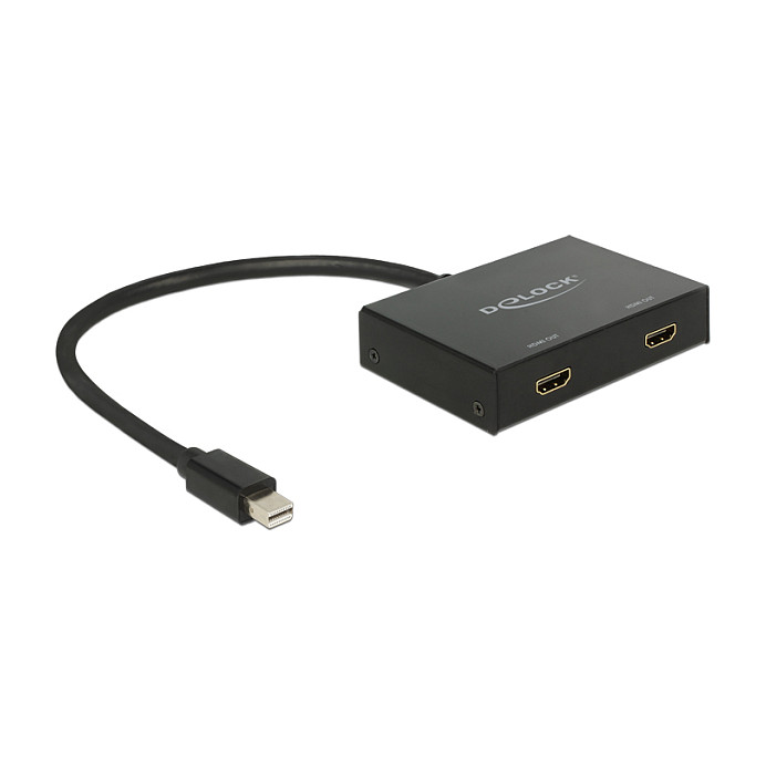 Adapter Splitter DELOCK 87696 Mini DisplayPort 1.2 na 2x HDMI (4K 30 Hz, MST)