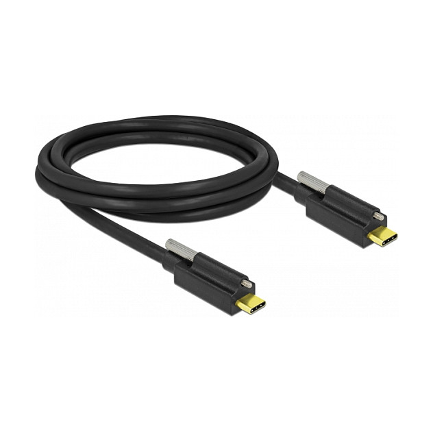 USB-C kabel DELOCK 84138 (USB 3.2 Gen 2, 10 Gbps, 100W PD, s vijcima, 2m)-1