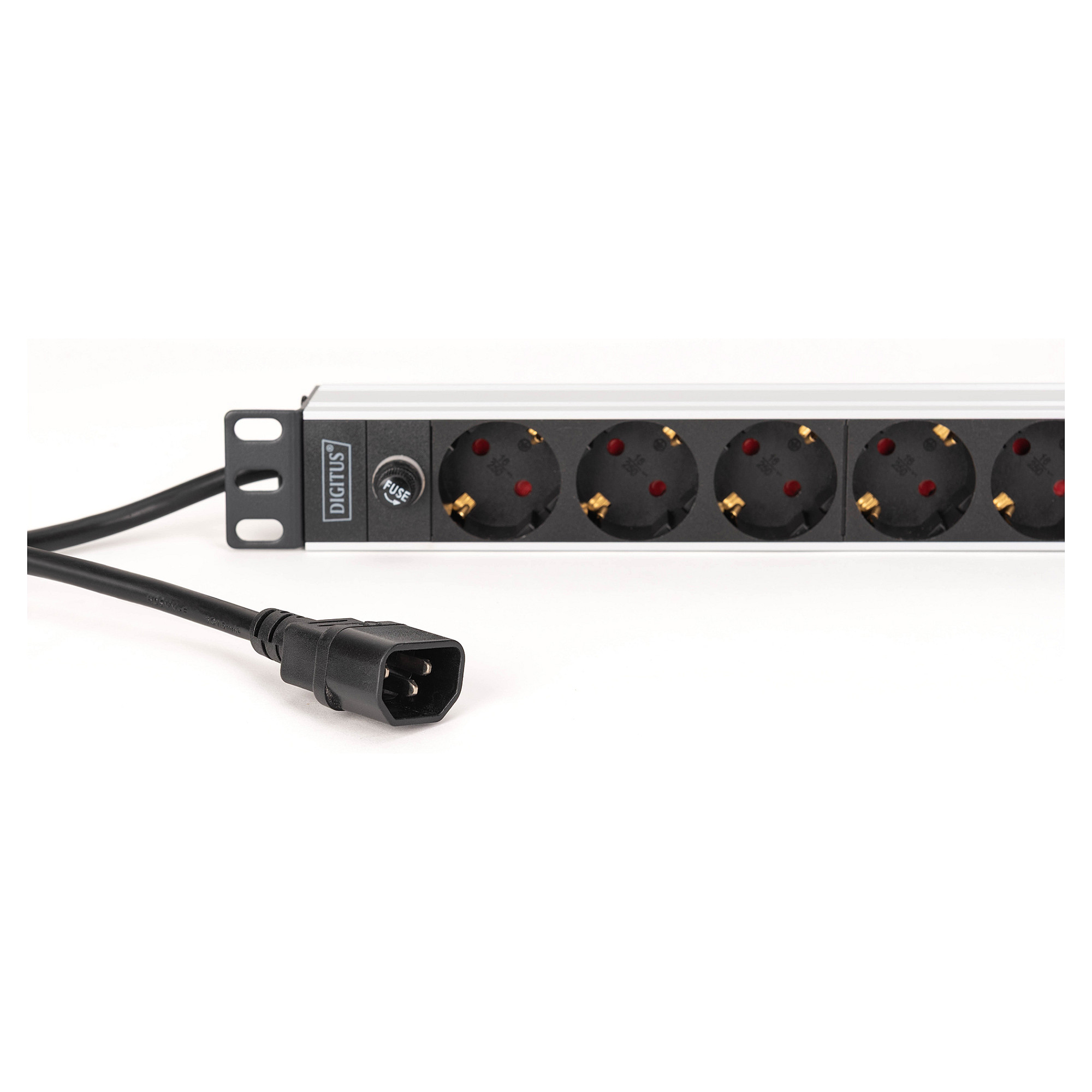 Strujna letva DIGITUS DN-95412 (19", 1U, 9x Schuko, 2m kabel, aluminijska)-3