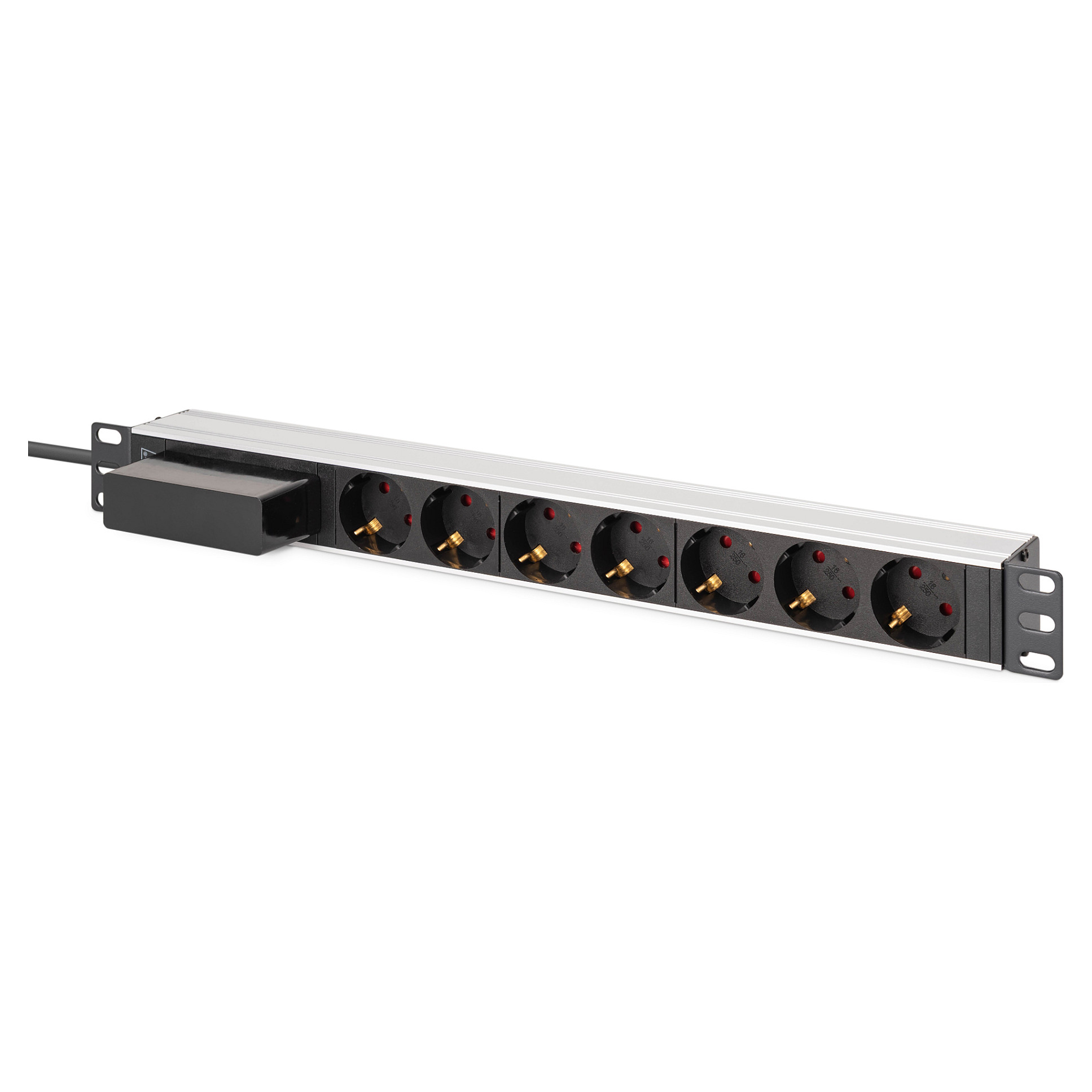 Letva za napajanje DIGITUS 19" 1U (7x Schuko, aluminijska, s prekidačem)