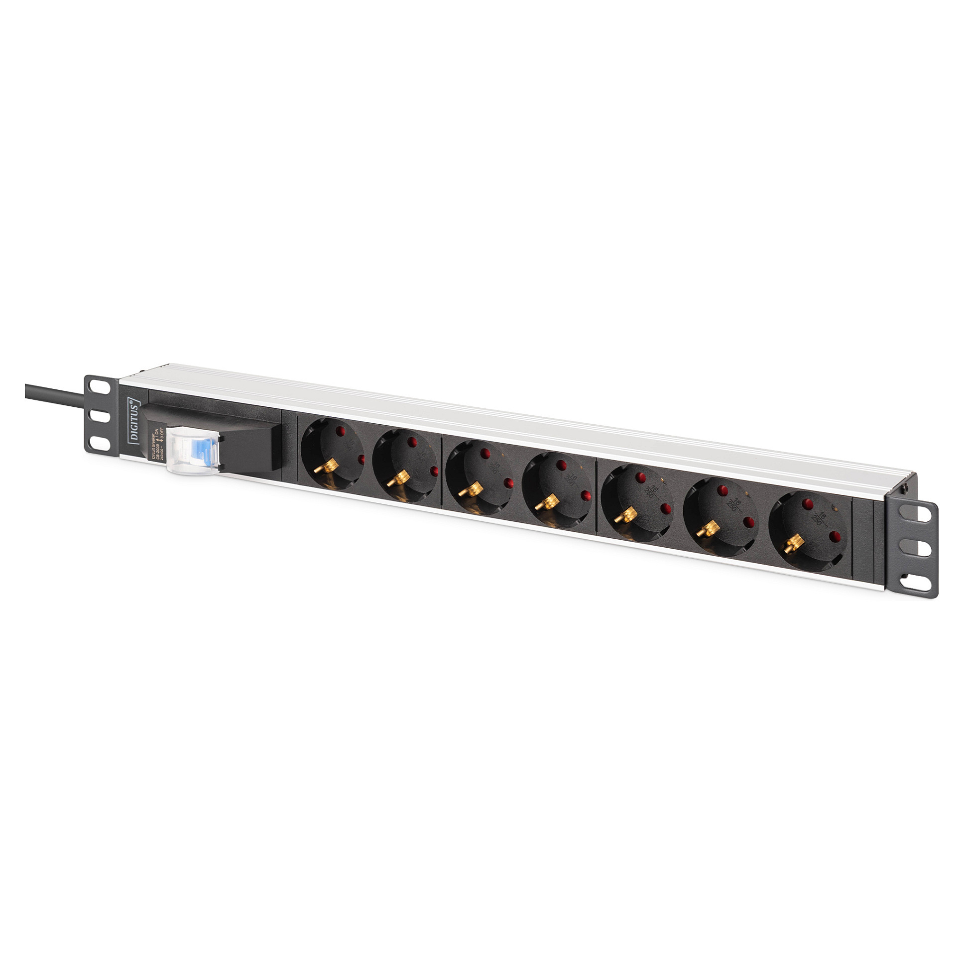 Letva za napajanje DIGITUS 19" 1U (7x Schuko, aluminijska, s prekidačem)-2