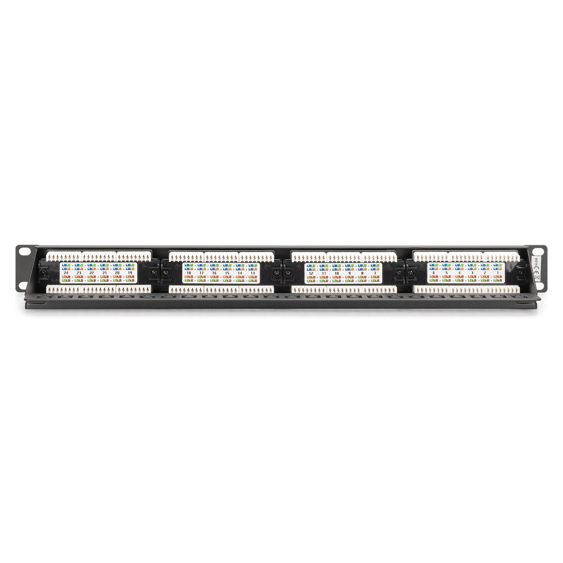 Patch panel DIGITUS 24-portni Cat6 UTP 1U (DN-91624U, LSA, sivi)-3