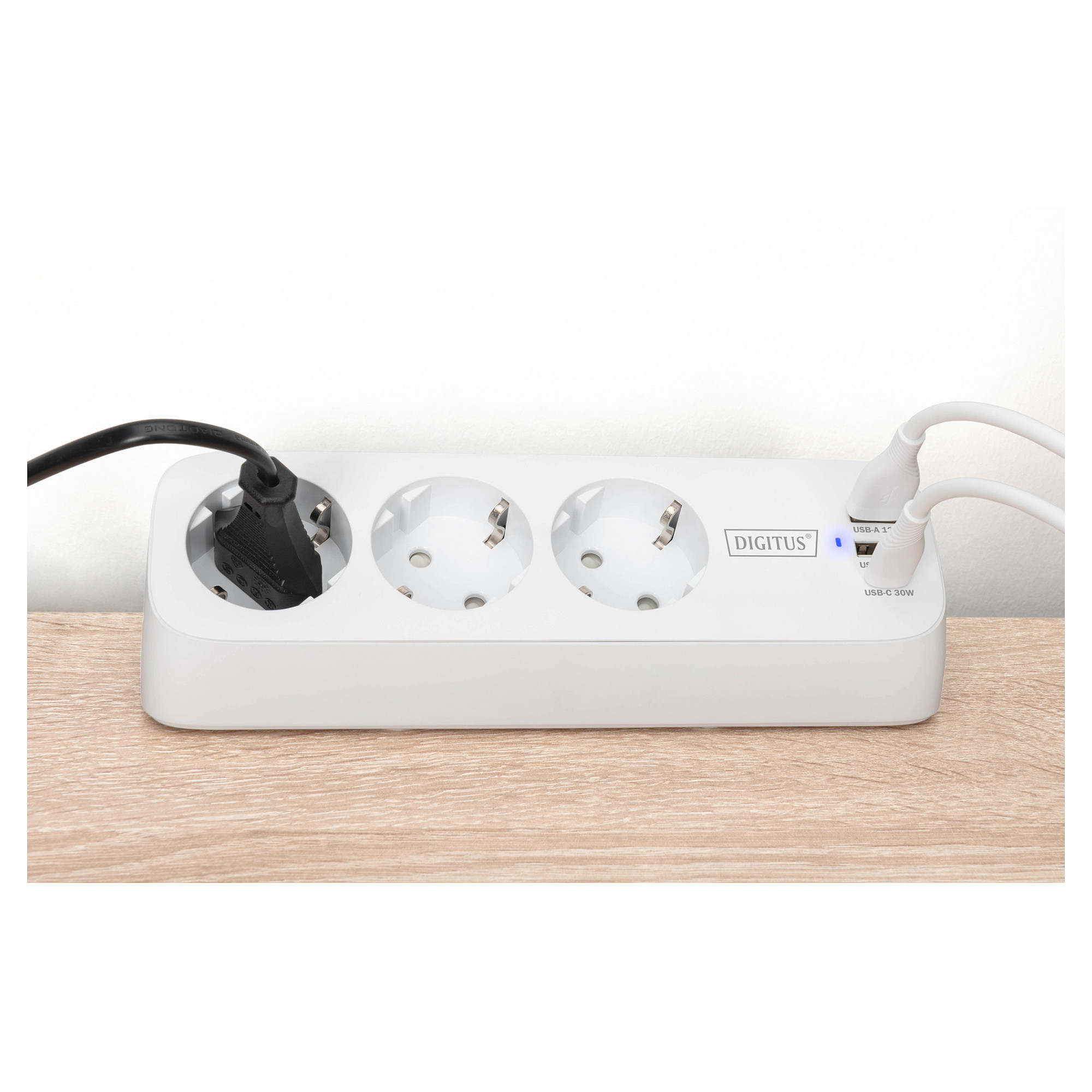 Letva s utičnicama DIGITUS DA-70621 (2x šuko, 2x USB-A, 1x USB-C PD 30W, 1.5m)-4