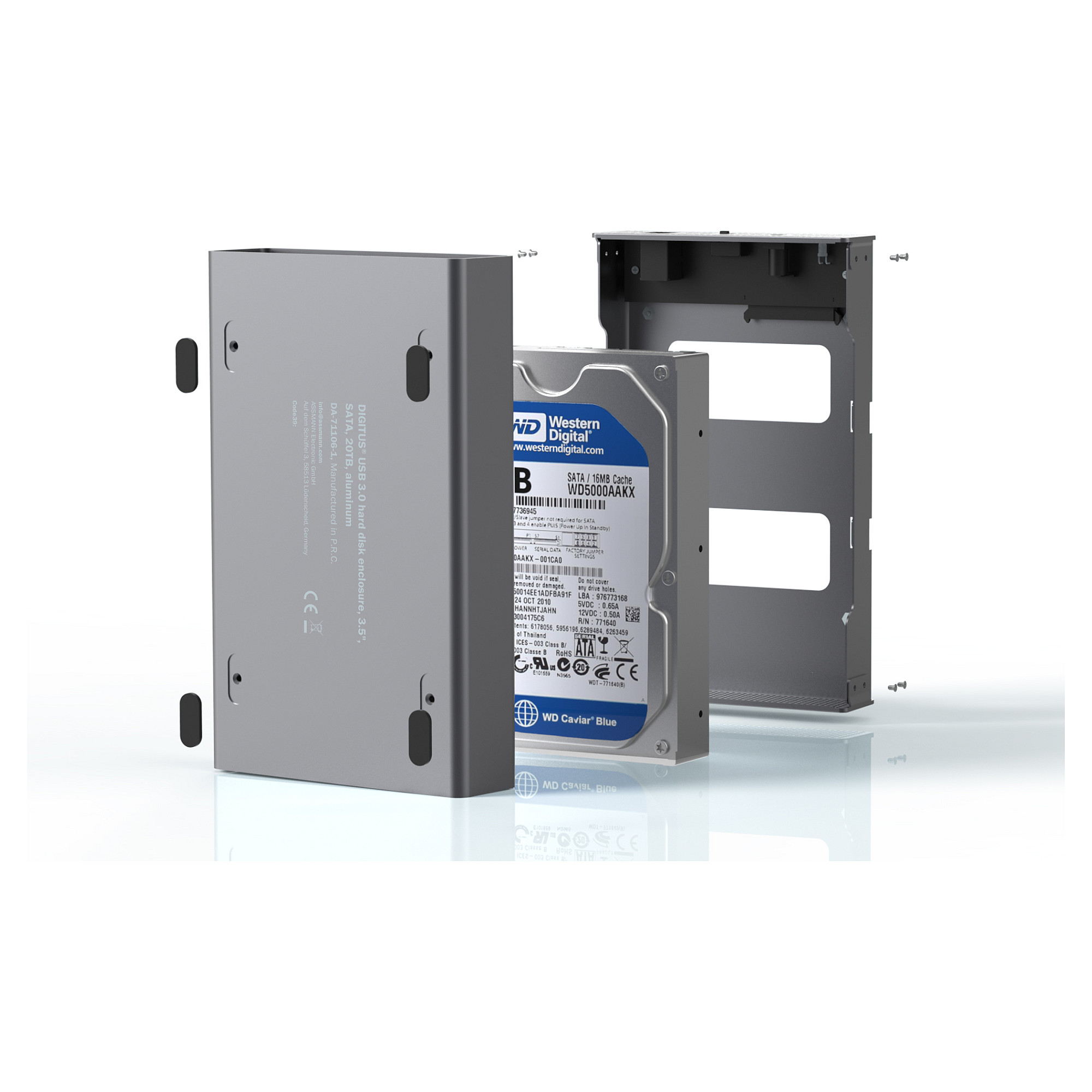 Eksterno kućište za disk DIGITUS DA-71106-1 (3.5"/2.5" SATA, USB 3.0, do 16TB, aluminijsko)-4