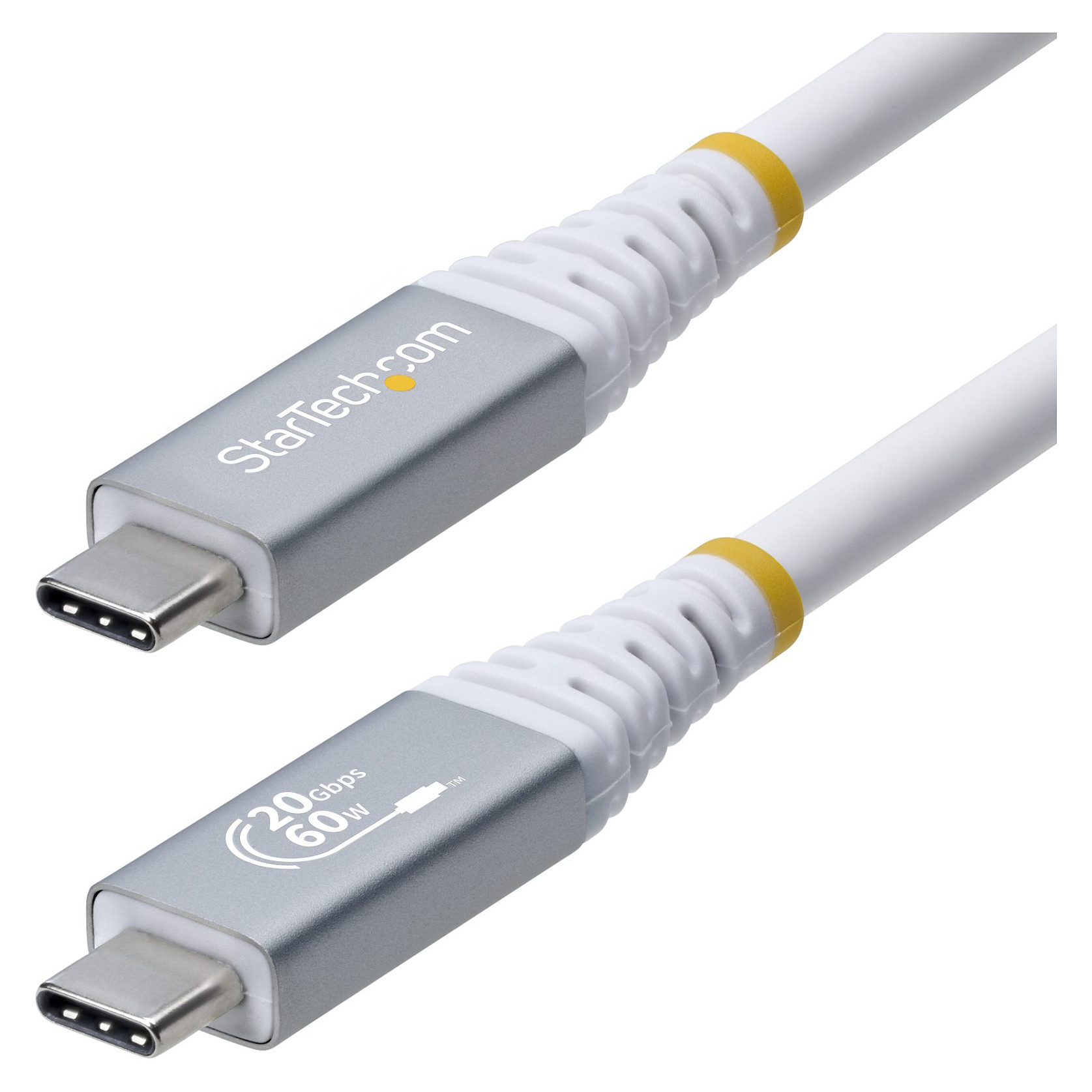 USB-C kabel STARTECH.COM USB420C3MW (3m, USB4, 20Gbps, 60W PD, 8K 60Hz, bijeli)-0