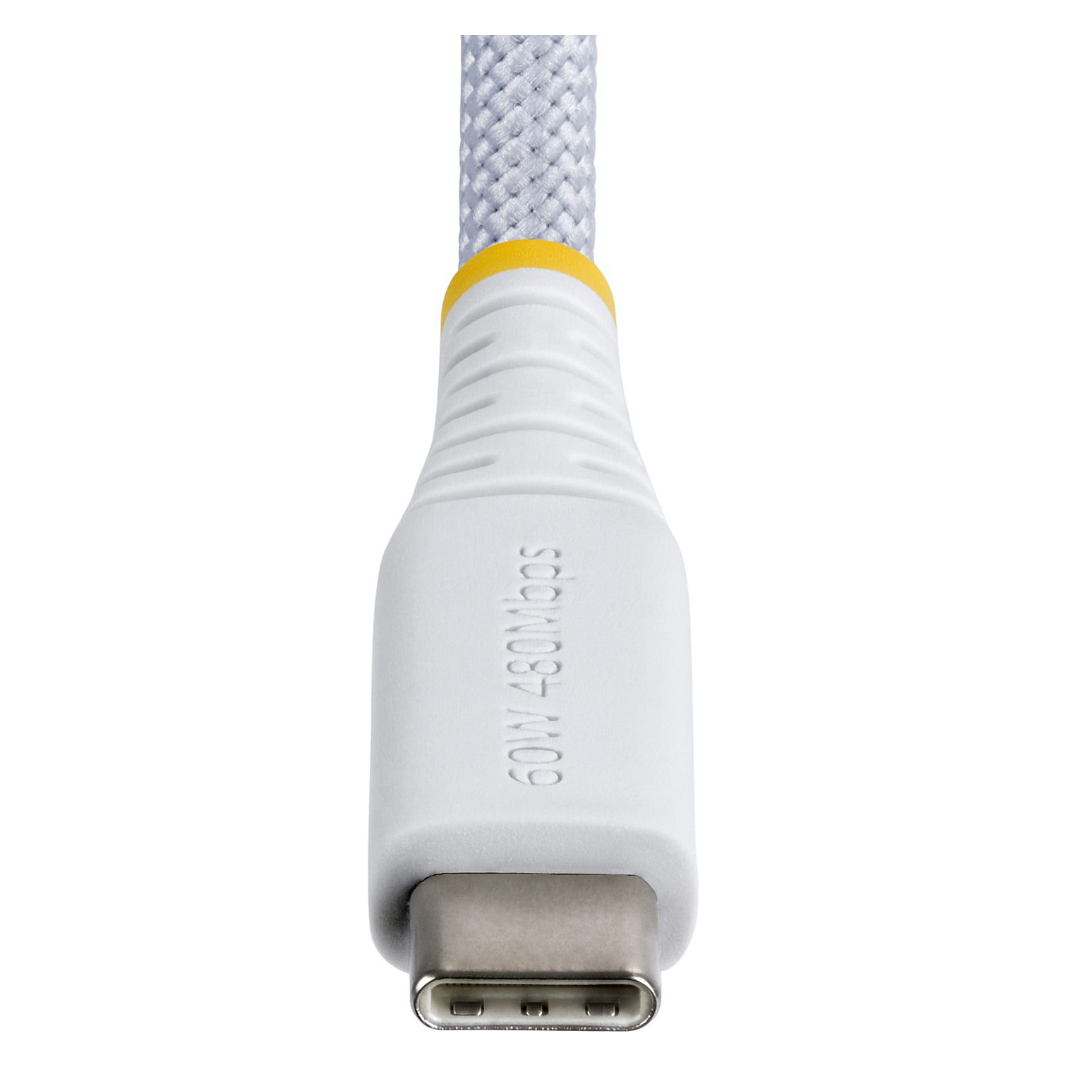 USB-C kabel STARTECH.COM R2CC-30C-USB-CABLE (30cm, 60W 3A PD, pleteni, bijeli)-3