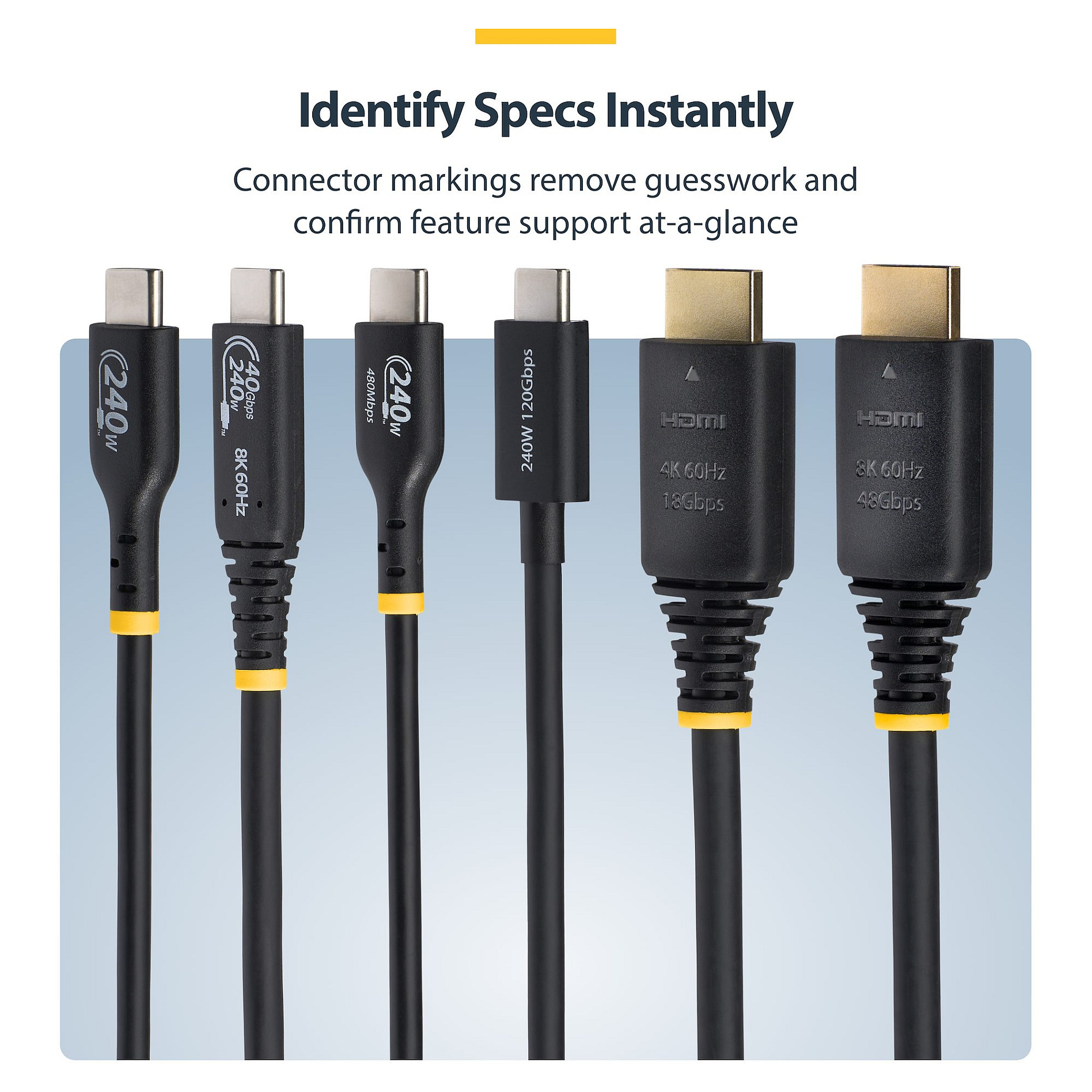 HDMI kabel STARTECH.COM HDMM21V1M (1m, Ultra High Speed, 8K 60Hz, 4K 120Hz, 48Gbps, HDR10+, eARC)-10
