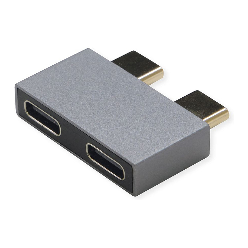 USB-C adapter ROLINE Spojnica (USB-C na USB-C, Ž/Ž), USB 3.2 Gen 2, 10 Gbit/s, Srebrni
