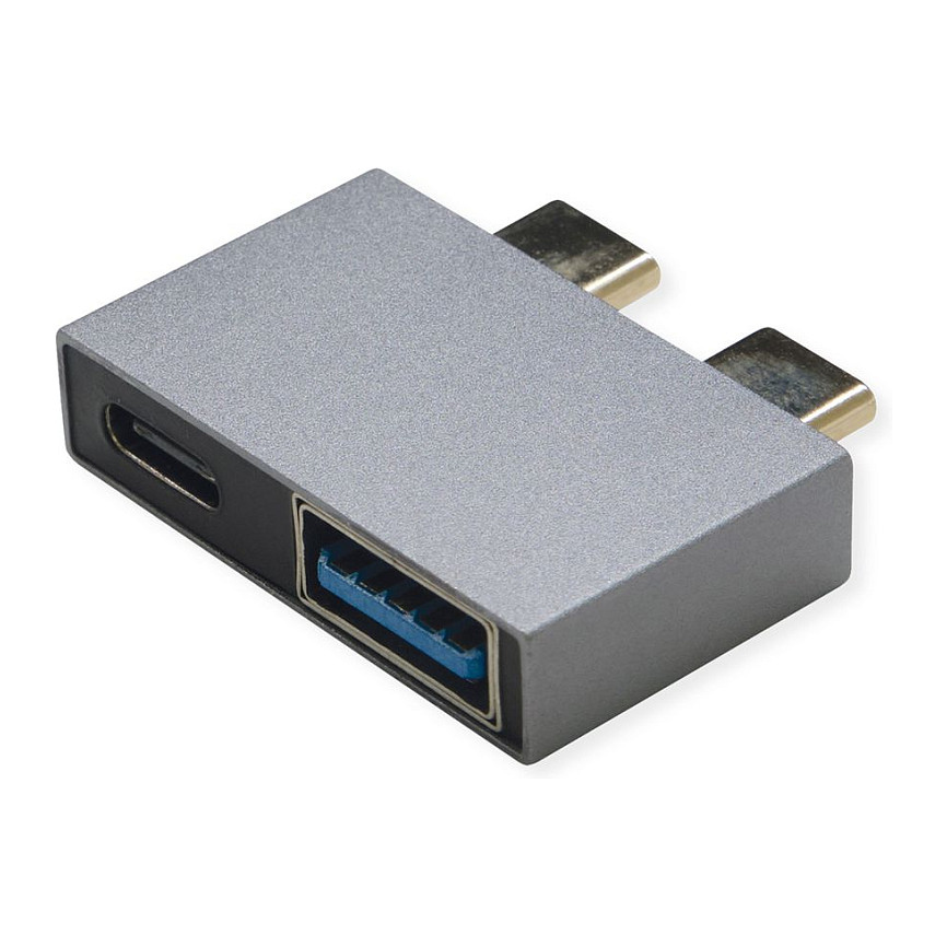 USB Hub ROLINE Dual C na USB-A + USB-C (USB 3.2 Gen 2, 10 Gbit/s, PD 100W)