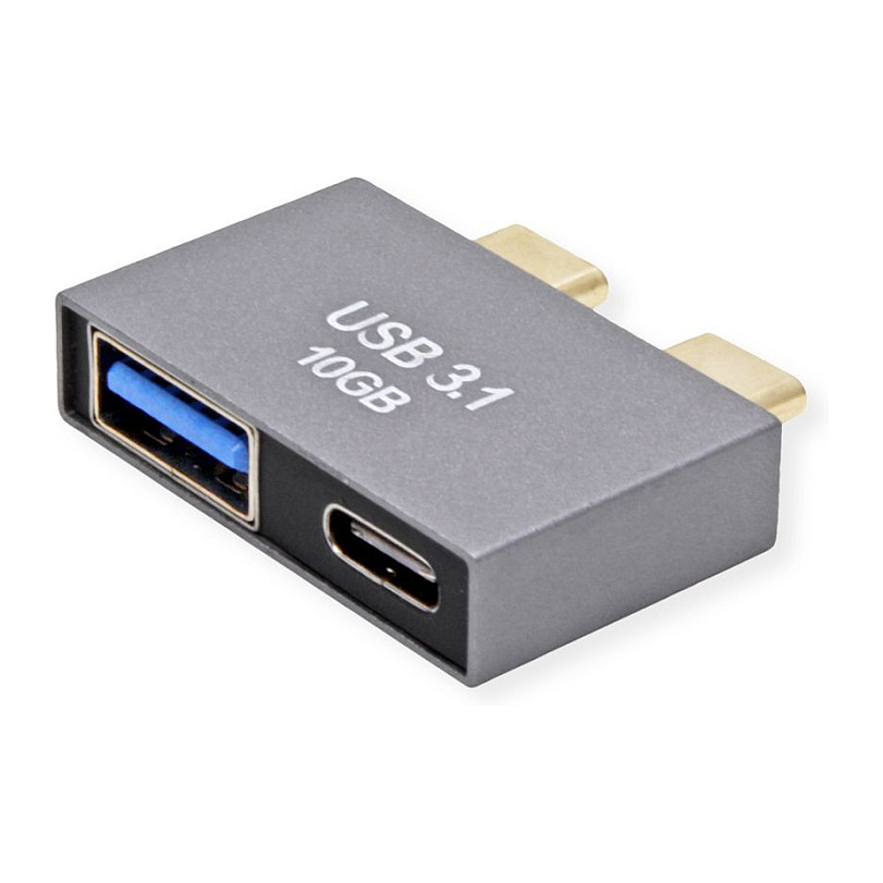 USB Hub ROLINE Dual C na USB-A + USB-C (USB 3.2 Gen 2, 10 Gbit/s, PD 100W)-4