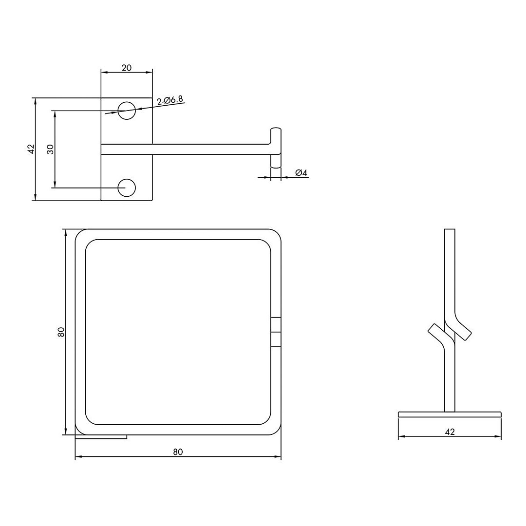 Nadžbukna instalacijska kutija ROLINE 80x80 mm (Metalna, Bočni uvod kabela)-1