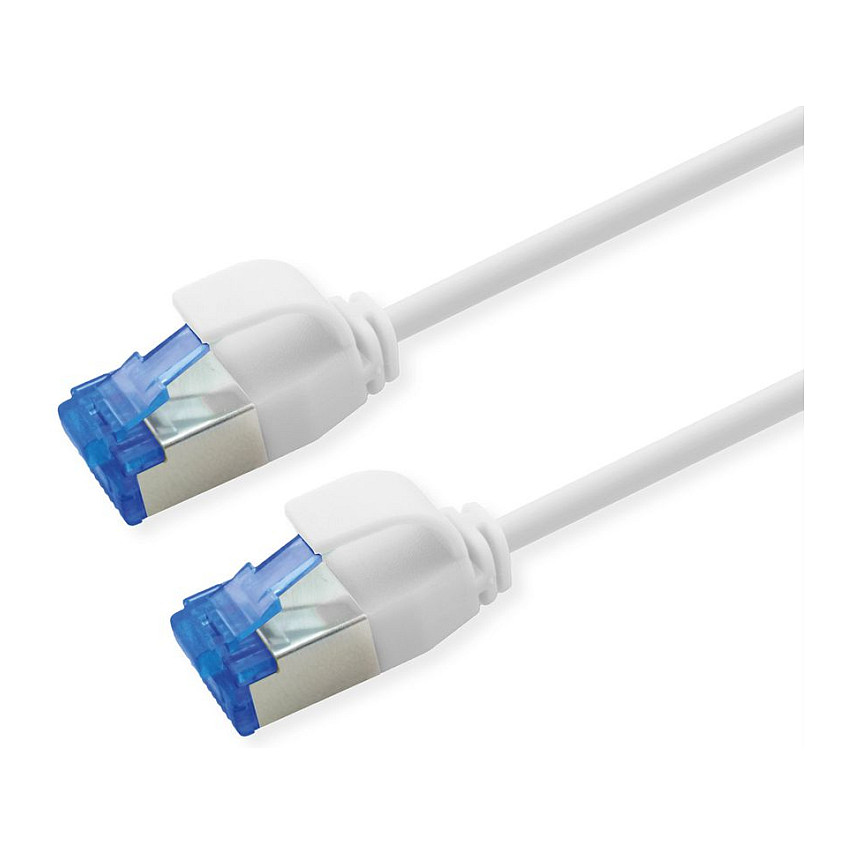 Mrežni kabel ROLINE Cat.6A S/FTP (0.5m, LSOH, PoE, bijeli)-0