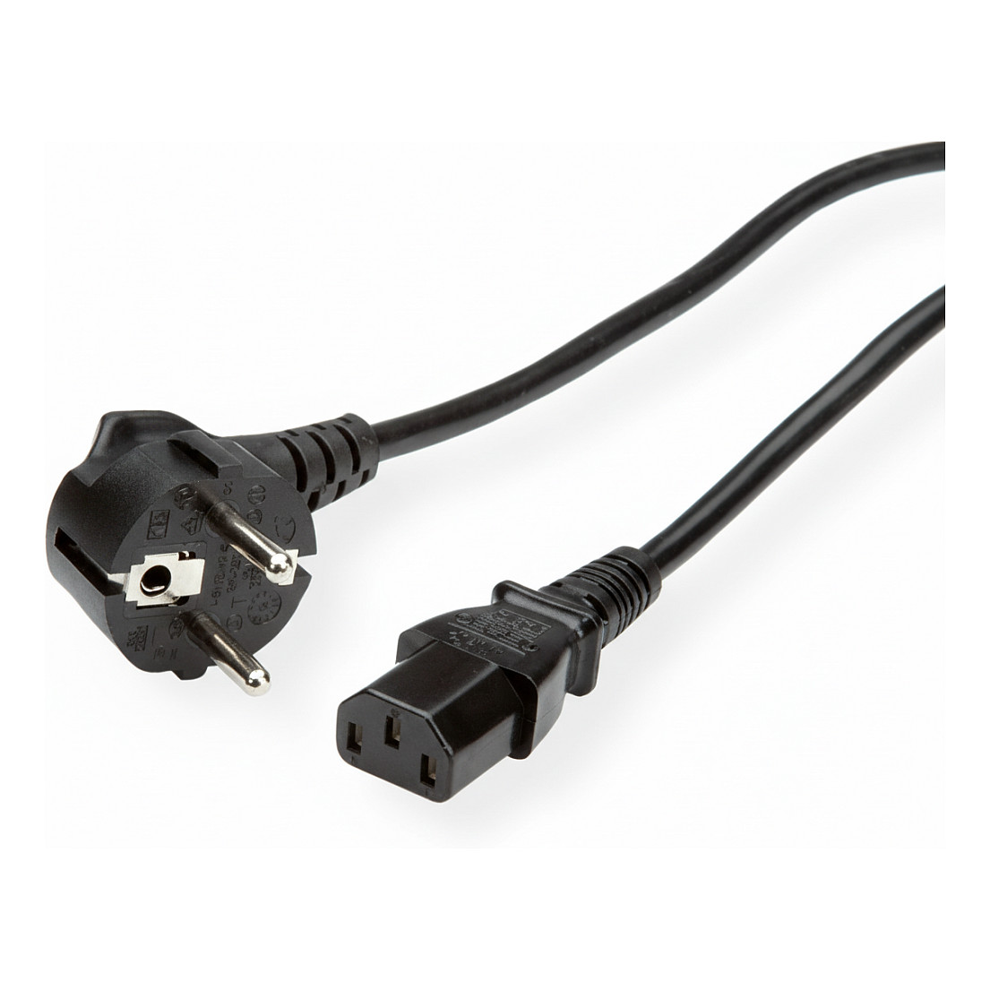 Strujni kabel ROLINE Schuko na IEC C13 (5m, crni)-0