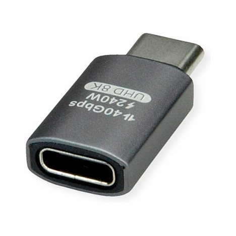 USB-C adapter ROLINE USB4 Gen 3x2 (40 Gbit/s, 240W, 8K) srebrni-0