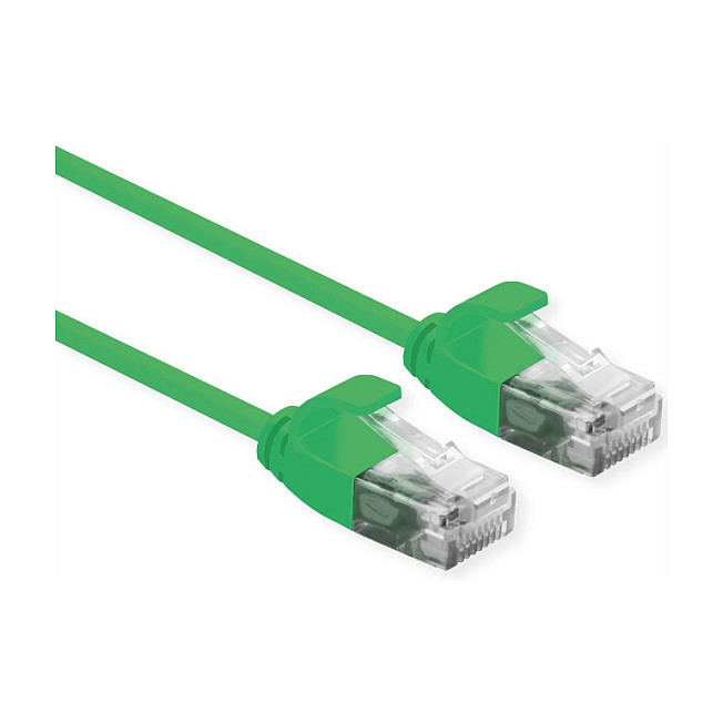 Mrežni kabel ROLINE UTP Cat.6A (LSOH, slim, 0.5m, zeleni)-0