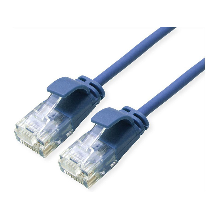 Mrežni kabel ROLINE GREEN UTP Cat.6A Slim (1.5m, LSOH, Plavi)