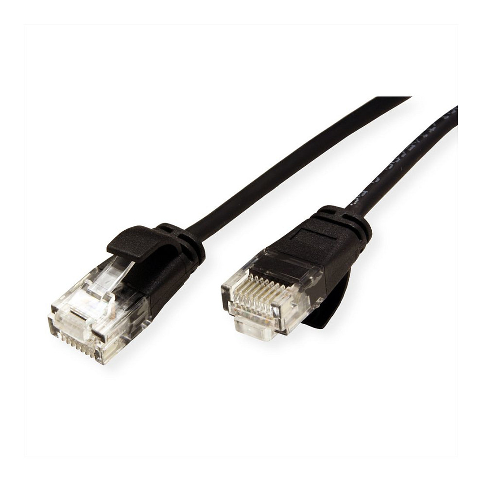 UTP Mrežni Kabel ROLINE GREEN Cat.6A (5m, U/UTP, LSOH, slim, crni)-1