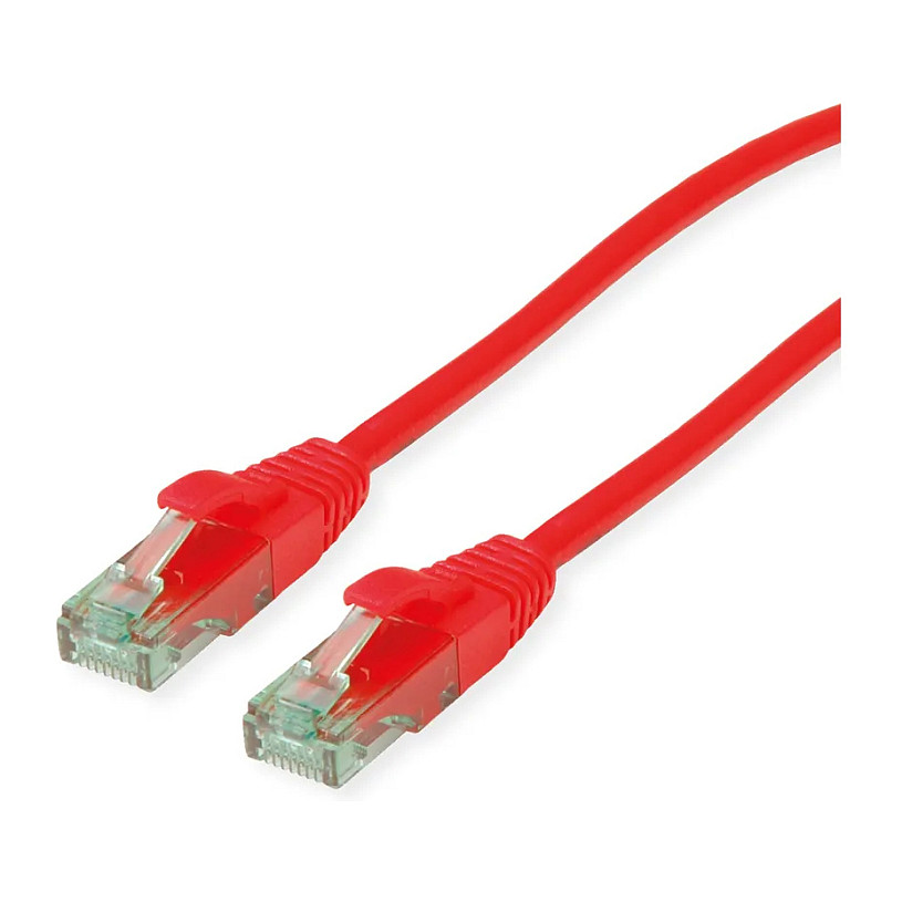 Mrežni kabel ROLINE Cat.6A U/UTP (1m, Crveni, LSOH)-0