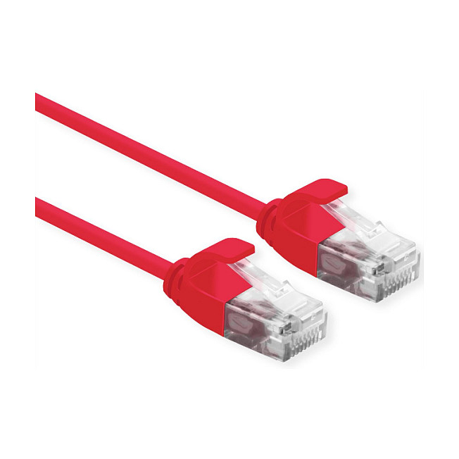 UTP Patch Kabel ROLINE Cat.6A DataCenter Slim (LSOH, 3m, Crveni)