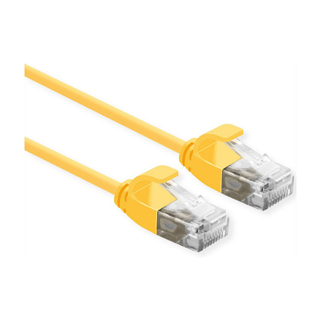 Mrežni kabel ROLINE UTP DataCenter Cat.6A (LSOH, slim, 0.15m) žuti