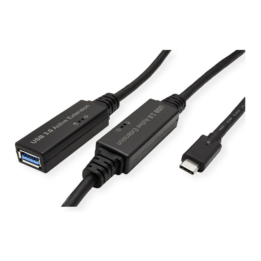 USB aktivni produžni kabel ROLINE USB 3.2 Gen 1, A-C, 5 Gbit/s, 10m-2