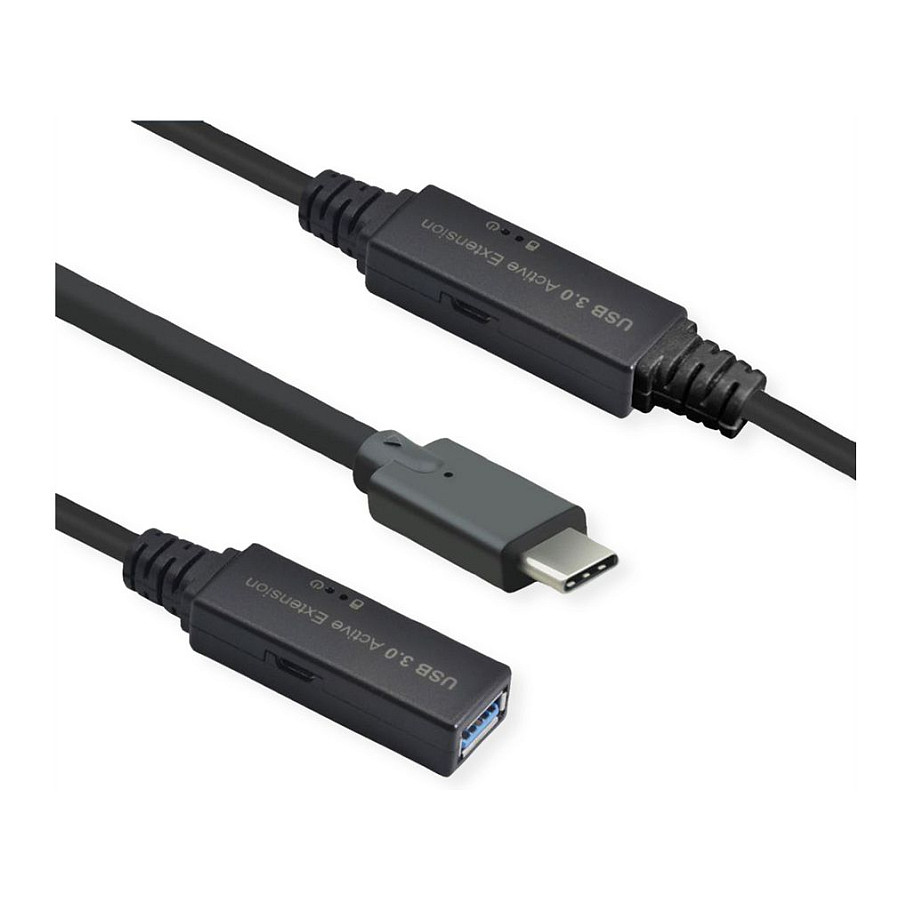 USB aktivni produžni kabel ROLINE USB 3.2 Gen 1, A-C, 5 Gbit/s, 10m-3