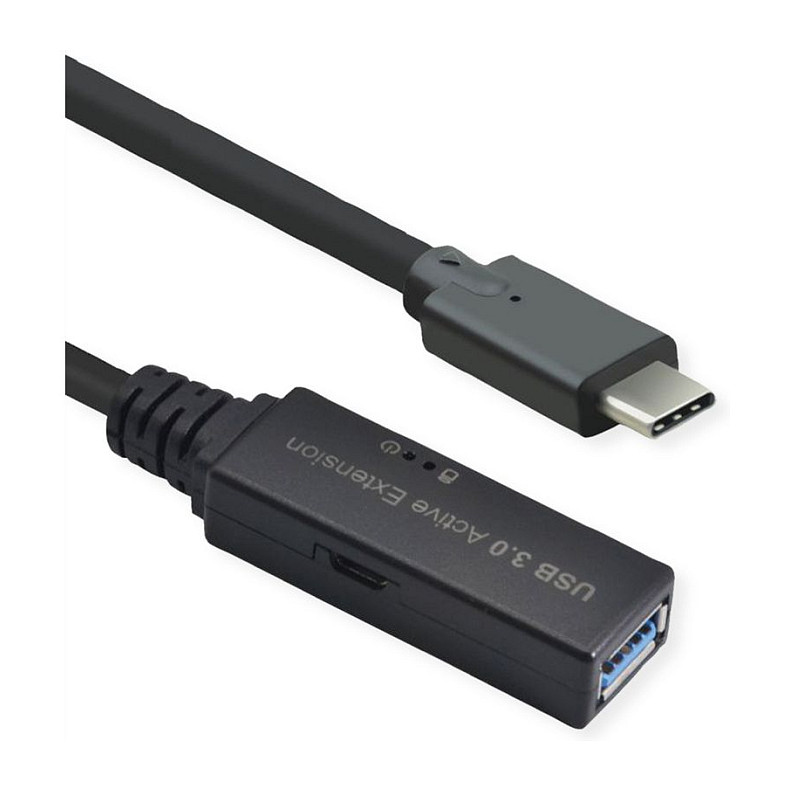 USB aktivni produžni kabel ROLINE 3.2 Gen 1 (20m, Tip A na Tip C, 5 Gbit/s)